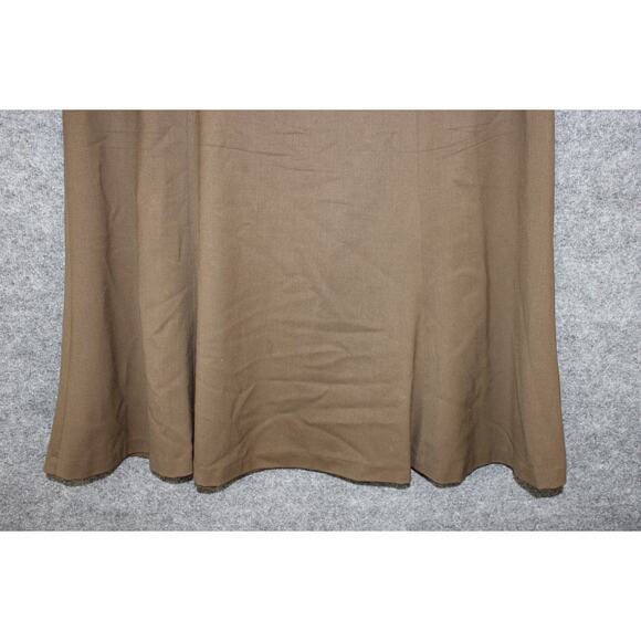 Lauren Ralph Lauren Wool Skirt Women's Size 22 Fit Flare Olive Green - Picture 3 of 9
